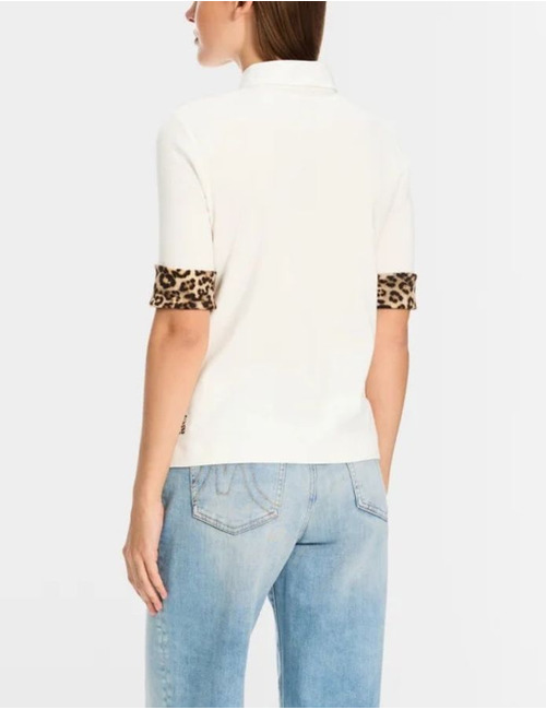 Marccain korte mouw polo wit