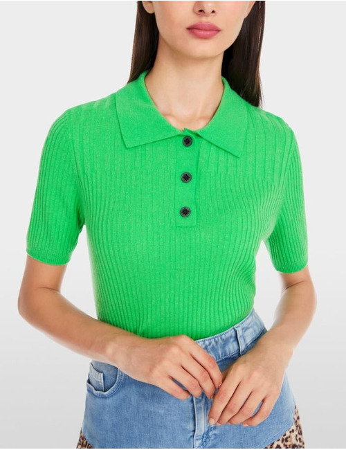 Marccain korte mouw polo groen