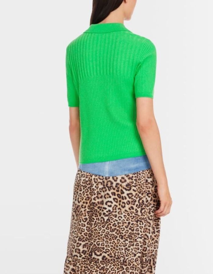 Marccain korte mouw polo groen