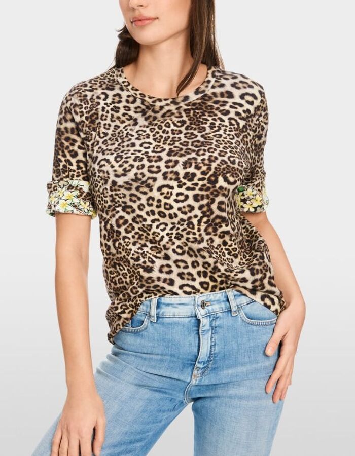 Marccain t-shirt korte mouw leopard