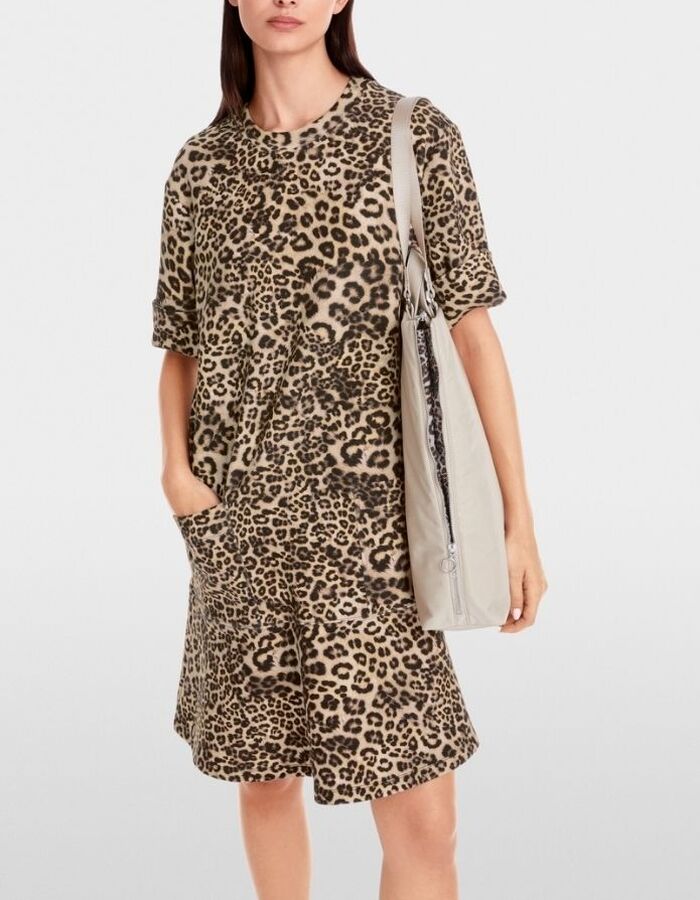 Marccain kort kleed leopard