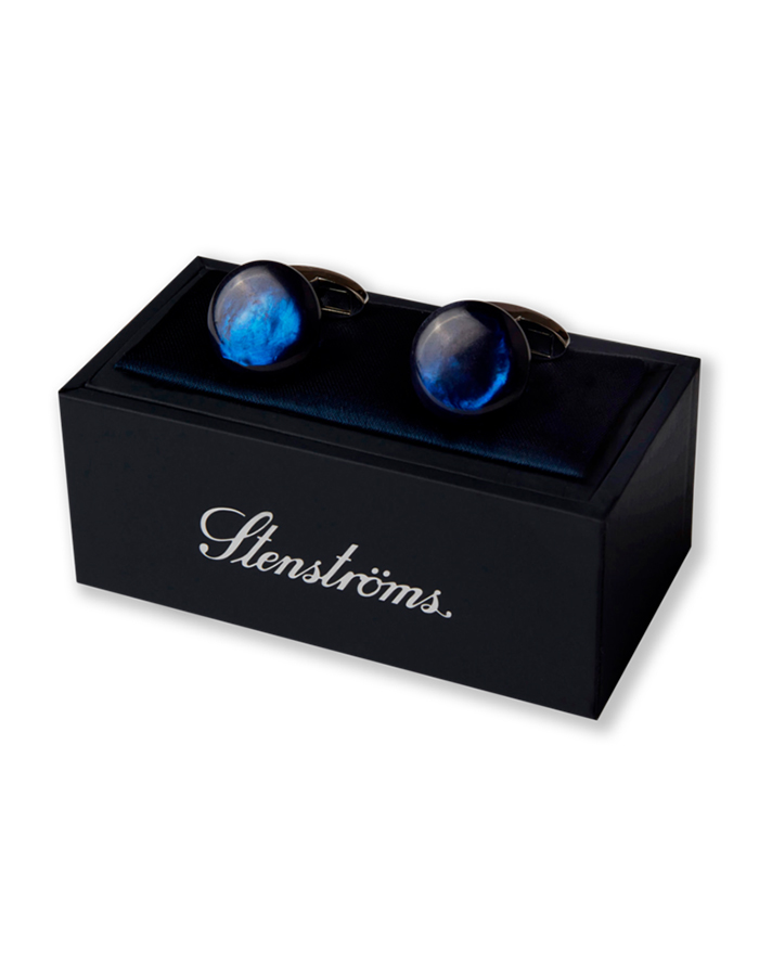 Luxe Blauwe parelmoeren manchetknopen