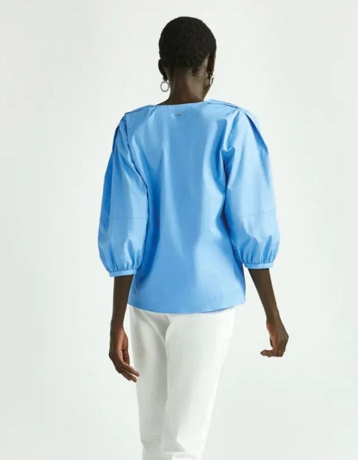 Xandres lange mouw bloes blauw