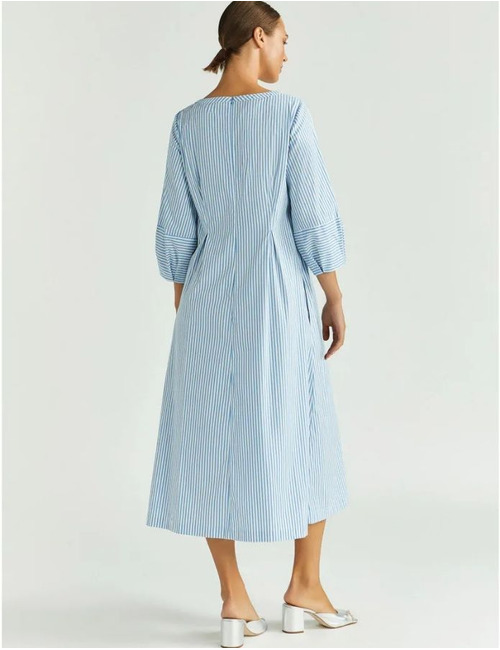 Xandres midi kleed blauw