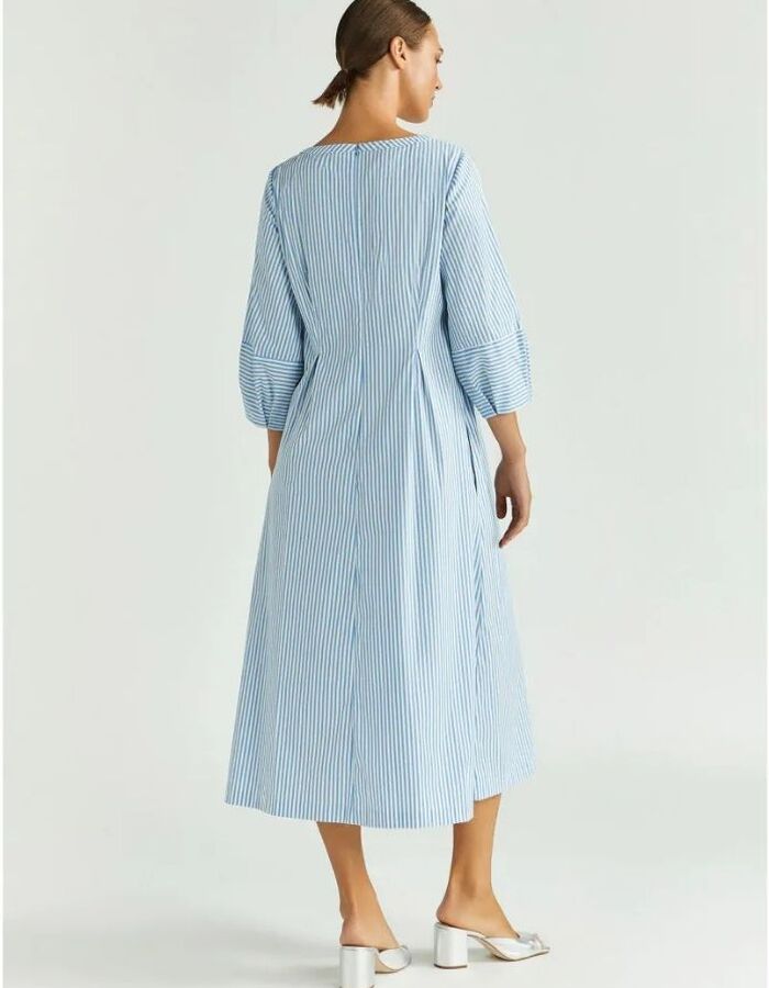Xandres midi kleed blauw