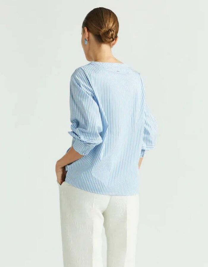 Xandres lange mouw bloes blauw
