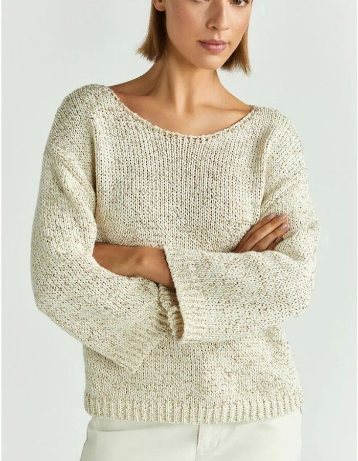 Xandres lange mouw pull beige