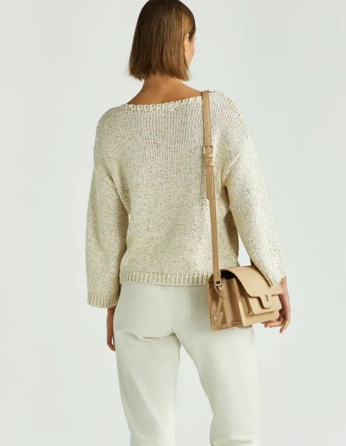 Xandres lange mouw pull beige
