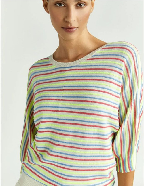 Xandres lange mouw pull multicolor