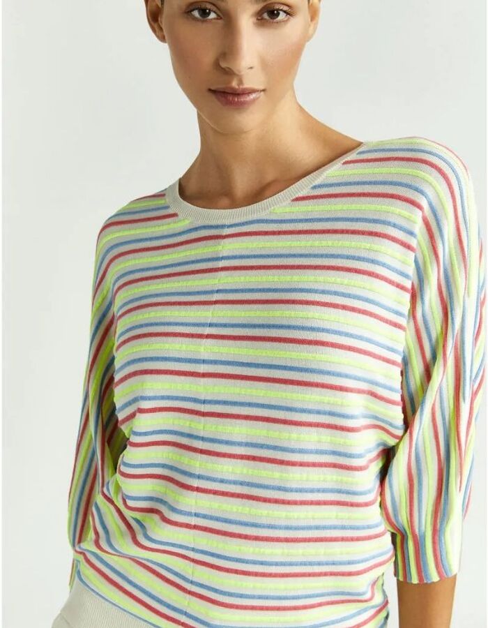 Xandres lange mouw pull multicolor