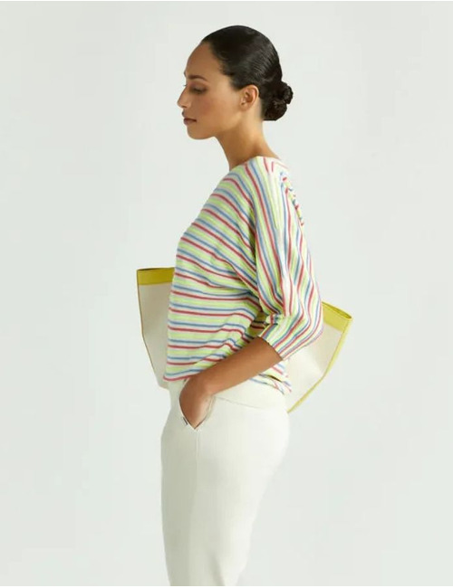 Xandres lange mouw pull multicolor