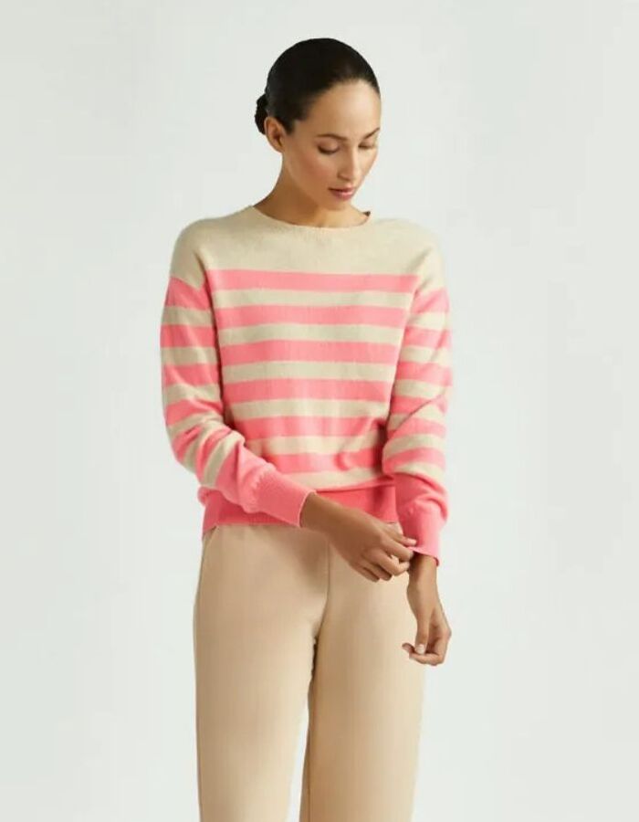 Xandres lange mouw pull taupe