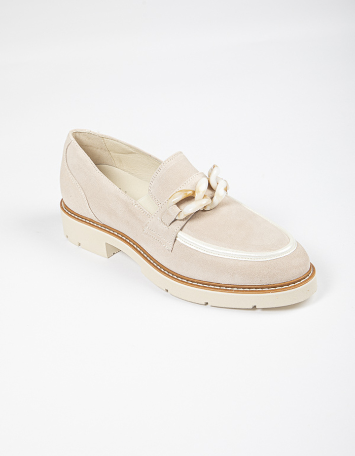 Dlsport mocassin met hak beige