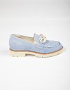 Dlsport mocassin met hak blauw