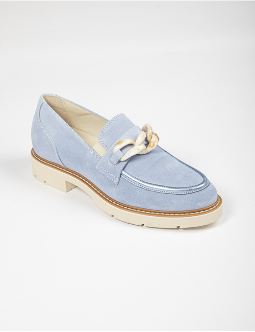 Dlsport mocassin met hak blauw