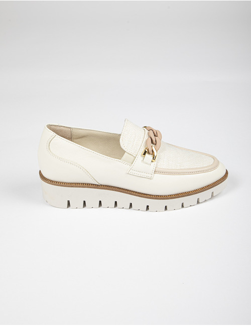 Dlsport mocassin met hak beige