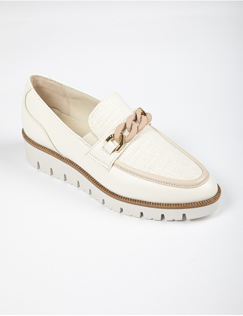 Dlsport mocassin met hak beige