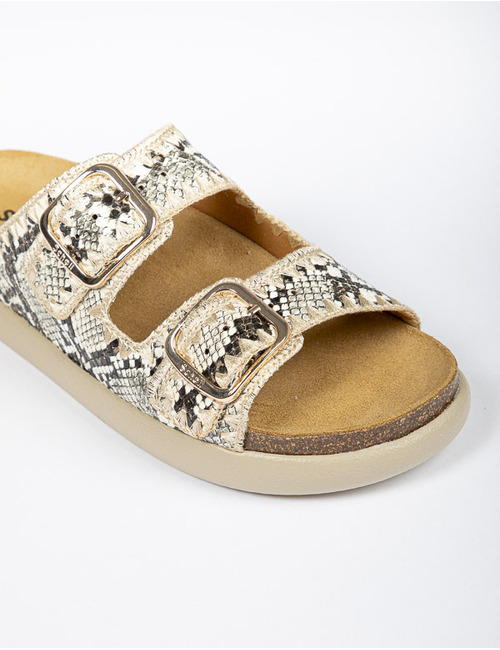 Scholl birkenstock wit