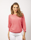 Xandres lange mouw pull fuschia