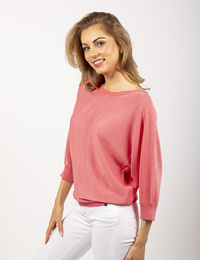 Xandres lange mouw pull fuschia
