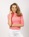 Xandres 3/4 mouw pull fuschia