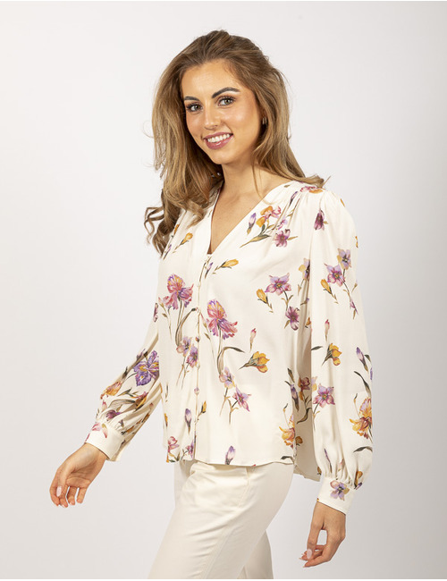 Twinset lange mouw bloes ecru
