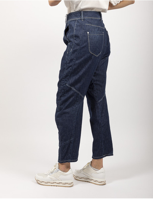 High regular fit jeans donkere washing