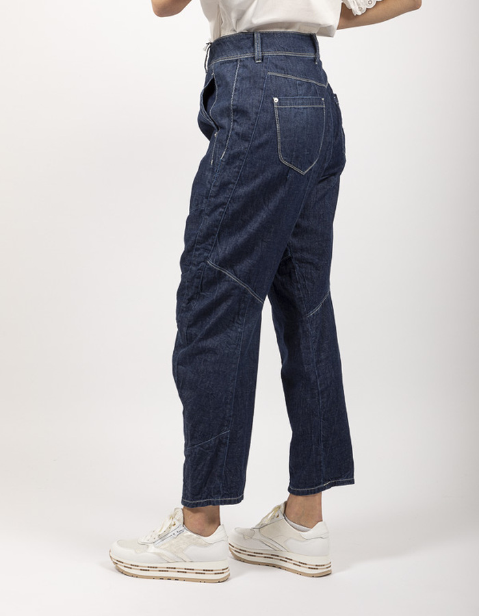 High regular fit jeans donkere washing
