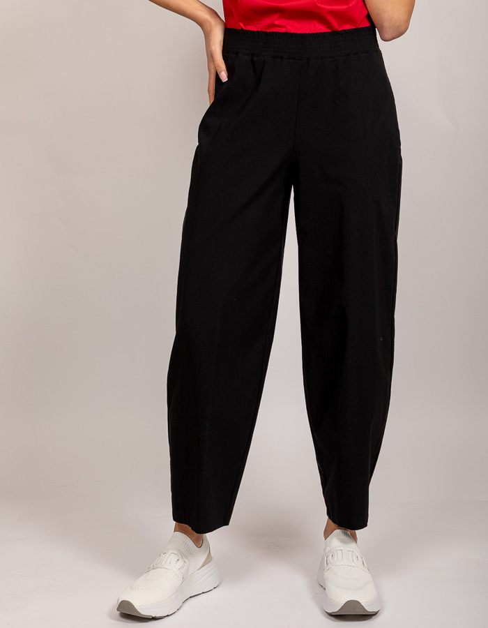 Liviana Conti broek met elatische band zwart