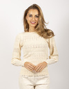 Oscar The Collection lange mouw pull ecru