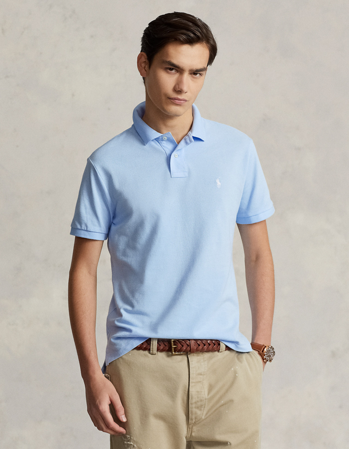 Custom slim fit iconische mesh Polo shirt