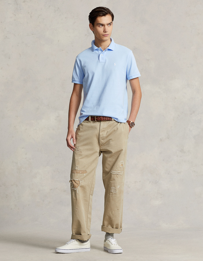 Custom slim fit iconische mesh Polo shirt