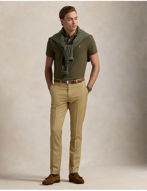 Custom slim fit iconische mesh Polo shirt