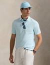 Custom slim fit mineraal-gekleurd mesh Polo shirt
