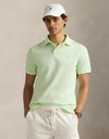 Custom slim fit mineraal-gekleurd mesh Polo shirt