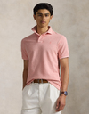 Custom slim fit mineraal-gekleurd mesh Polo shirt