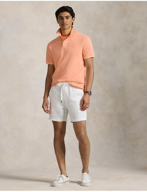Custom slim fit mineraal-gekleurd mesh Polo shirt
