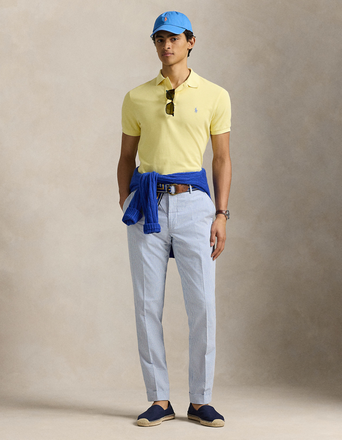 Custom slim fit mesh Polo shirt