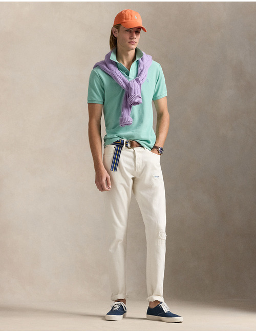 Custom slim fit mesh Polo shirt