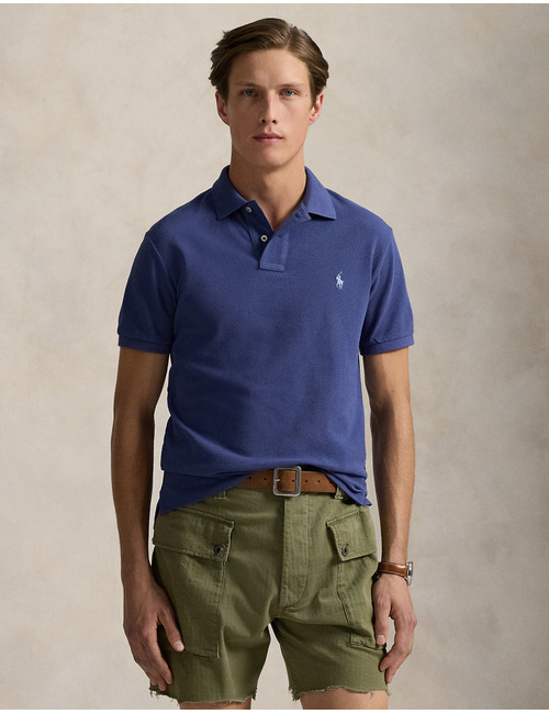 Custom slim fit mesh Polo shirt