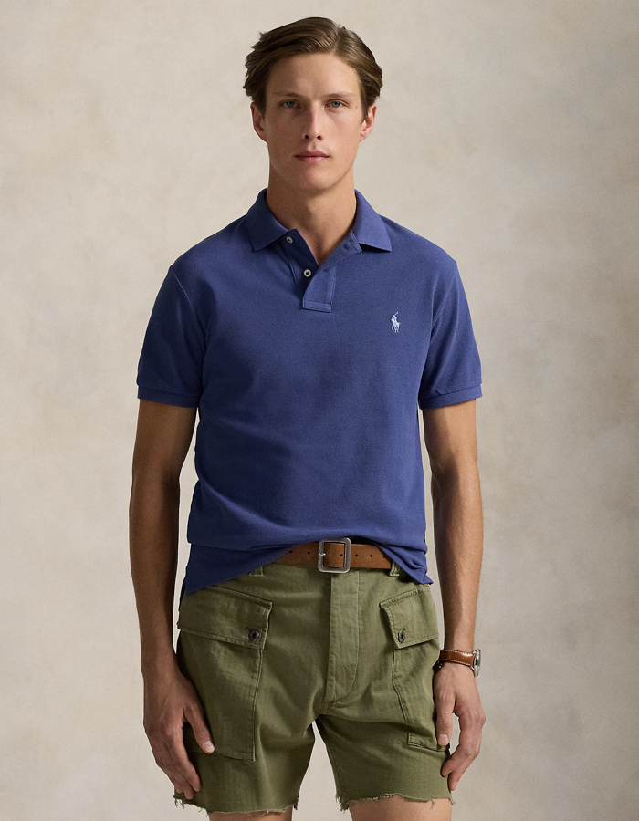 Custom slim fit mesh Polo shirt