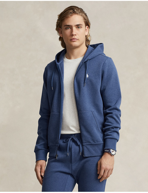 Double-knit full-zip hoodie