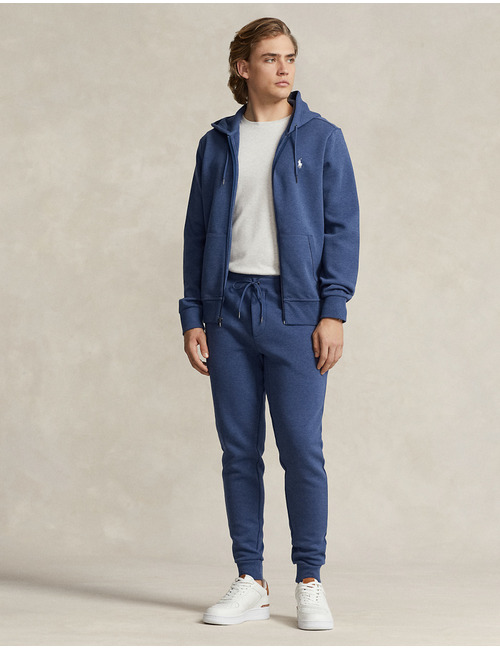 Double-knit full-zip hoodie