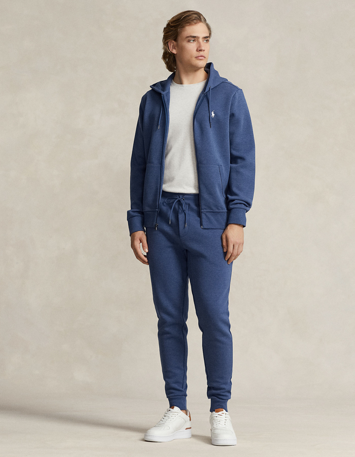 Double-knit full-zip hoodie