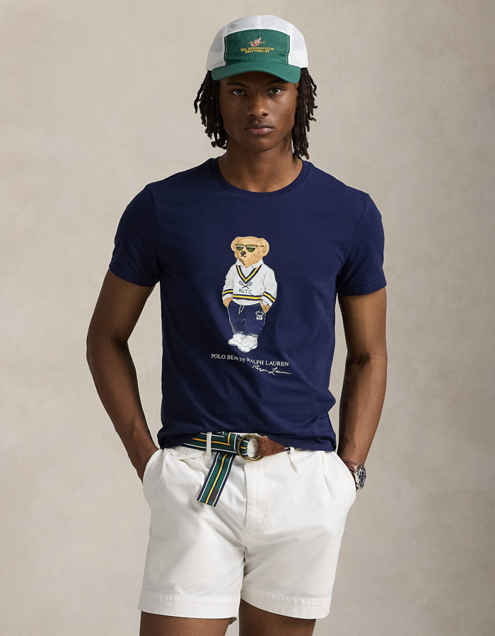 Custom slim fit Polo Bear jersey T-shirt