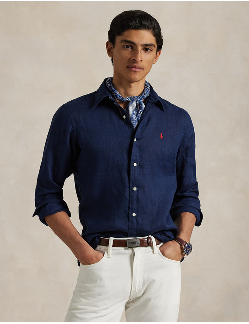 Slim fit linnen Hemd