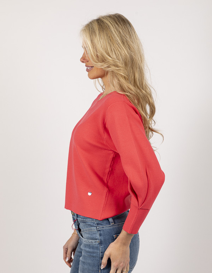 Xandres lange mouw pull fuschia