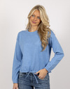 Jeff lange mouw pull blauw