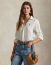 Ralph Lauren Dames lange mouw bloes wit