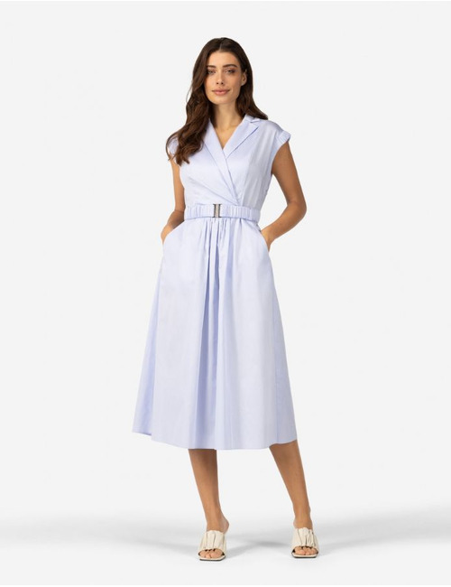 Ibana midi kleed blauw